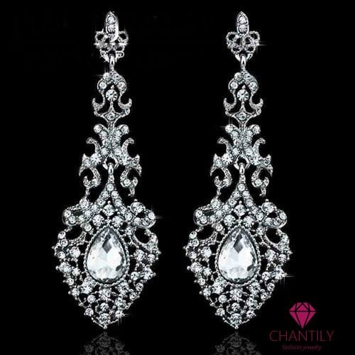 Серьги-люстры с кристаллами Swarovski арт.SR0064 Серьги-люстры с кристаллами Swarovski арт.SR0064