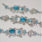 Набор браслет и серьги с голубыми кристаллами